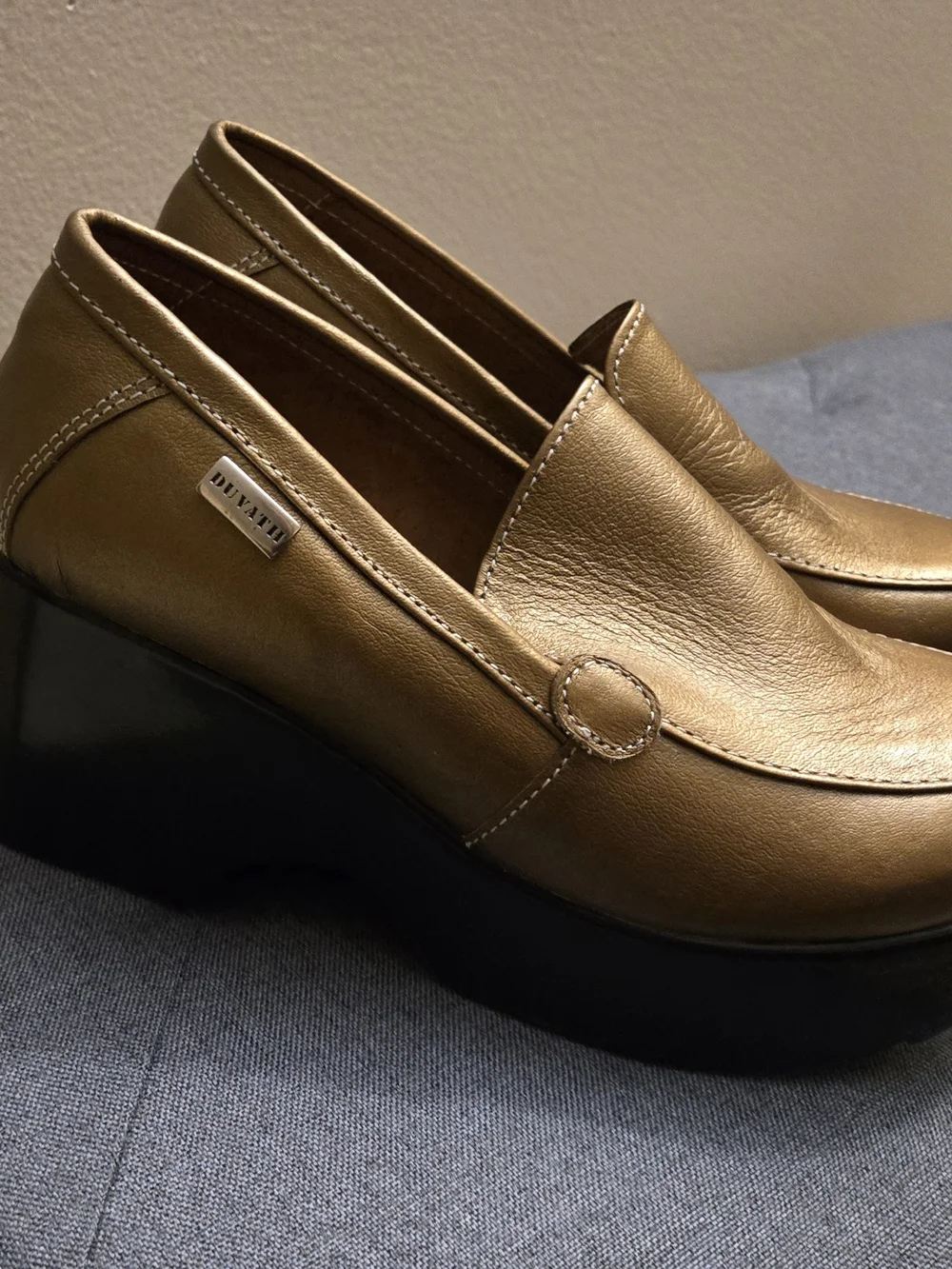 Slip-On Men's Loafers in Metallic Brown